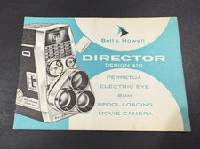 Bell  Howell Director 410 Movie Camera Instructions....Free Shipping