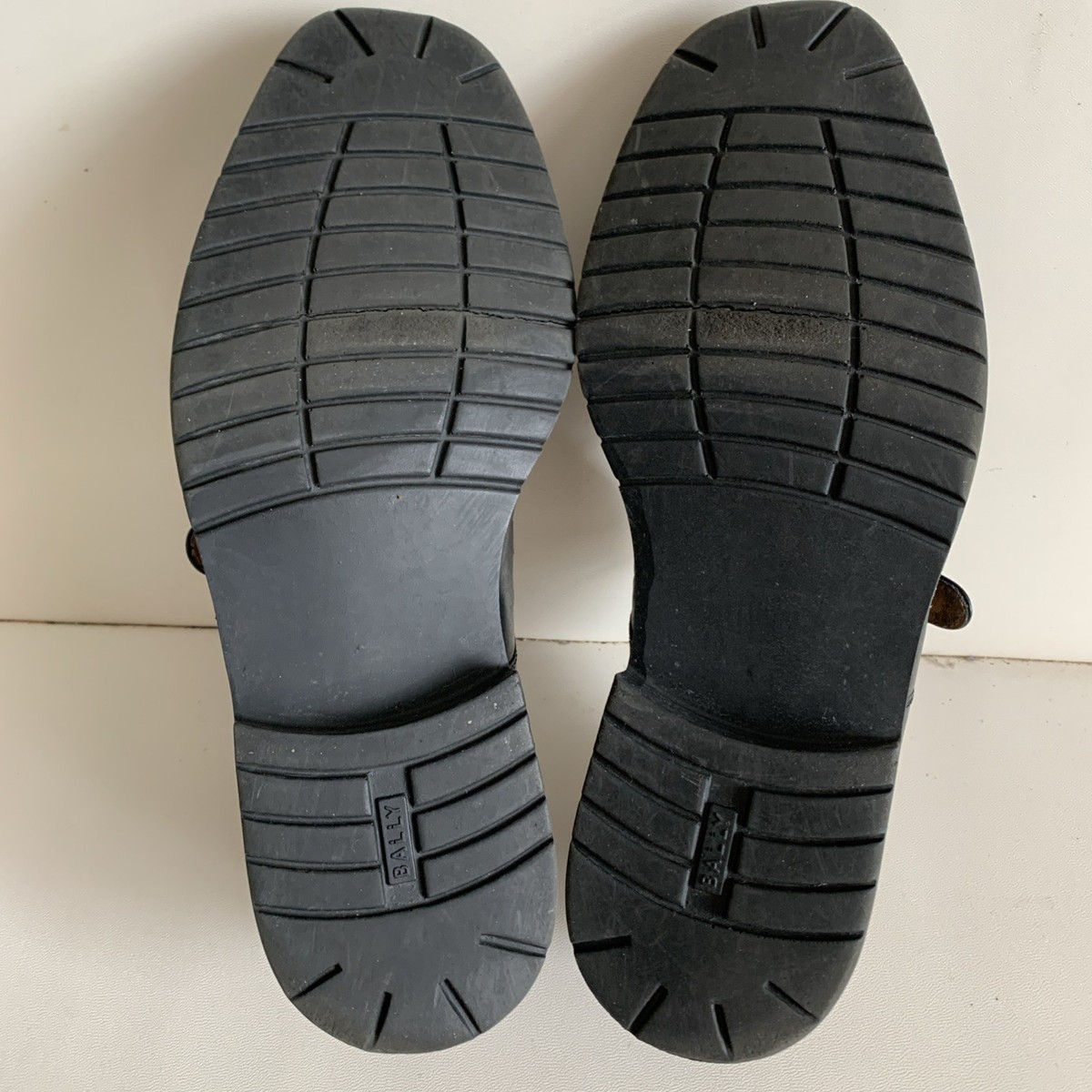 Bally Scribe Black Leather Monk Strap Dress Shoes Men