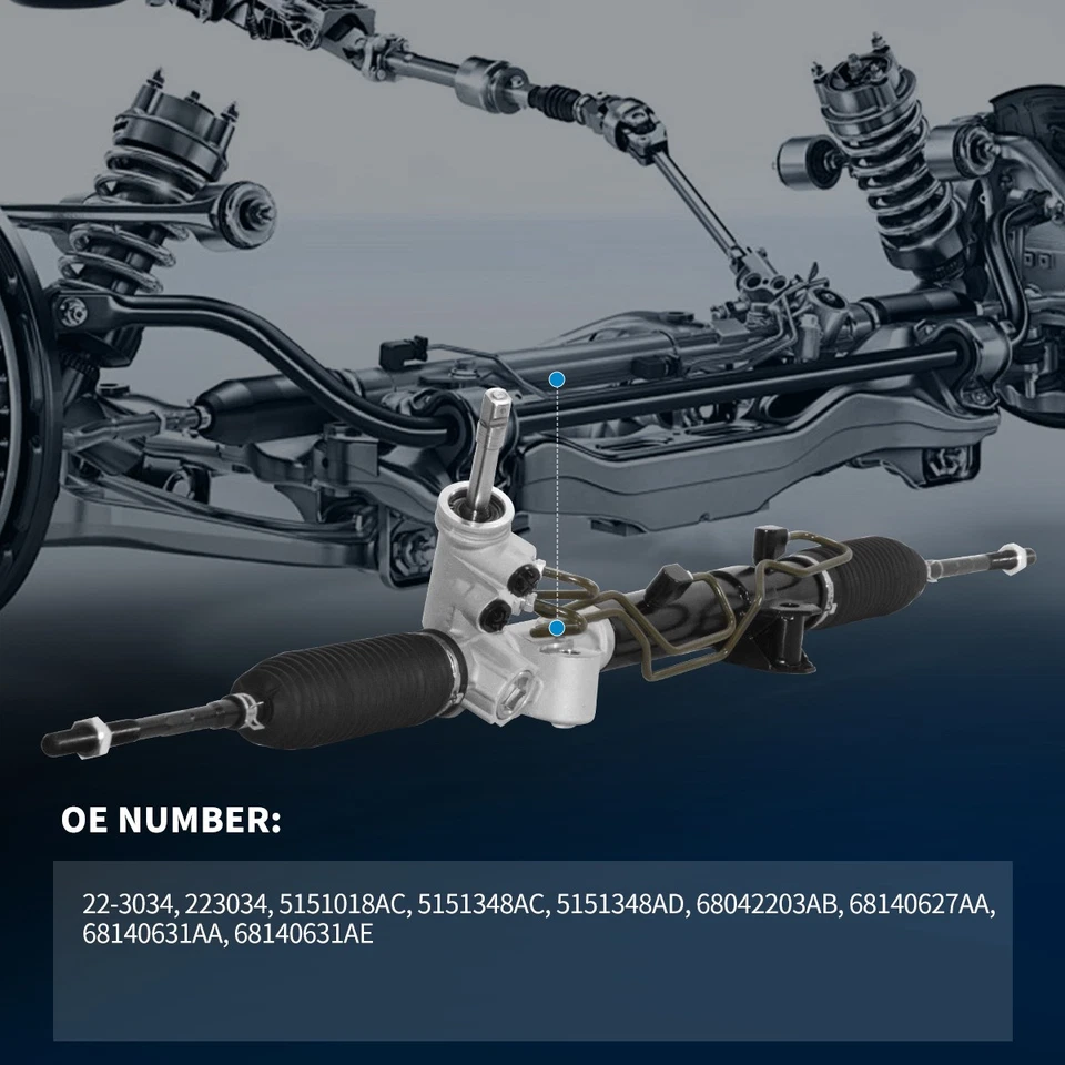 Estante y piñón de dirección asistida para Dodge Journey 5151018AC 2009-2019 hidráulico Foto 3 de 4