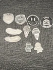 Lot of 10 One - 1 gram Ea. .999 Silver “EMOJI”Bars Rounds - Mix Of Designs #1383