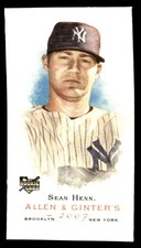 Sean Henn 2007 Topps Allen & Ginter #NNO Yankees MLB READ FREE SHIP AutographDen