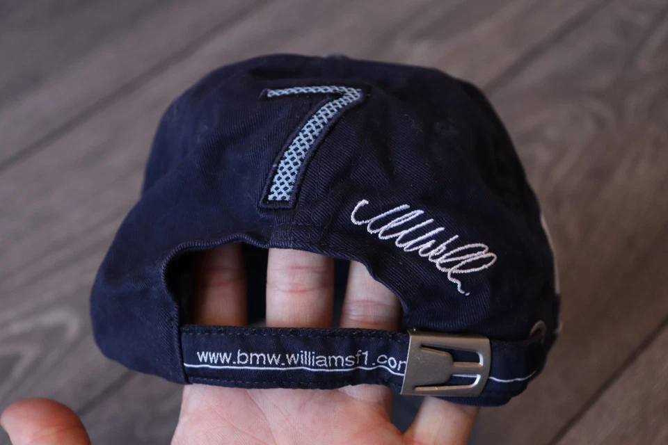 BMW WILLIAMS F1 TEAM HAT NAVY BLUE RACING HP MARK WEBBER 7 ADJUSTABLE 58 CM. - Image 4 of 4