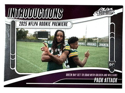 ROOKIE CARD MATTHEW GOLDEN & SAVION WILLIAMS Packers 2025 Absolute INDRODUCTIONS
