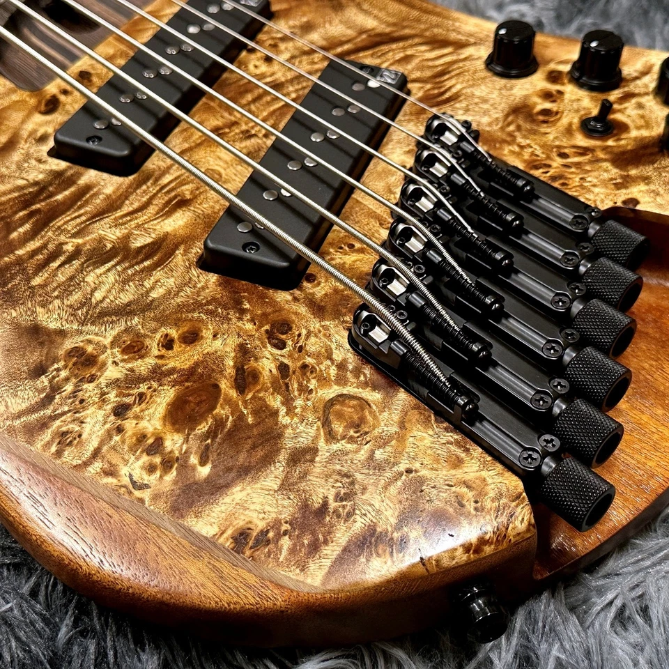 Bajo eléctrico Ibanez EHB1506MS-ABL de 6 cuerdas marrón antiguo usado - Imagen 3 de 4