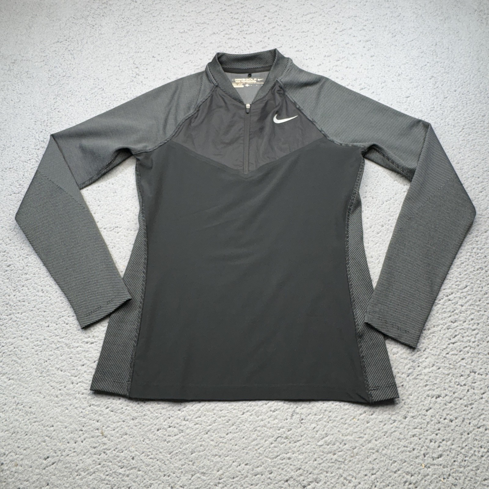 Dri-fit Pullover Womens Small Gray Tour Performance 1/4 Zip 640399-010