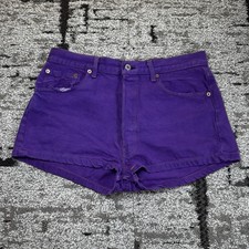 Vintage Levi s 501 Purple Shorts Made In USA Sz32