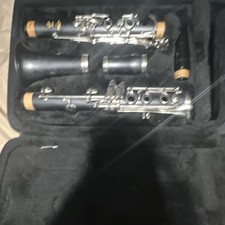 Black Bb Clarinet Plastic Body, Silver Plated Closed-Hole Keys w/ Case