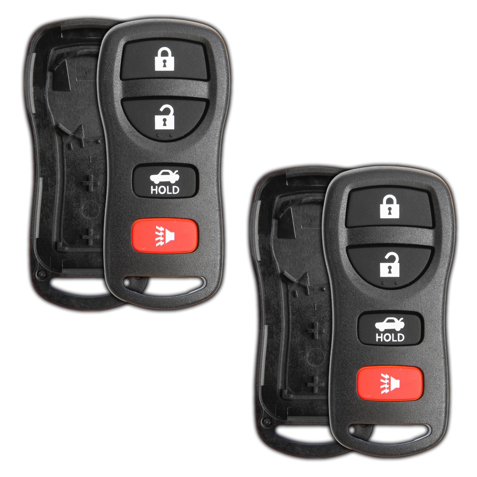 2 Key Fob Remote 4b Shell Case Replacement for Nissan Infiniti KBRASTU15