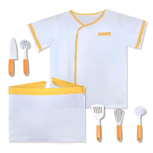 Children Chef Costume Kids Chef Role Play Set for 3+ Year Old Birthday Gift - Picture 3 of 6