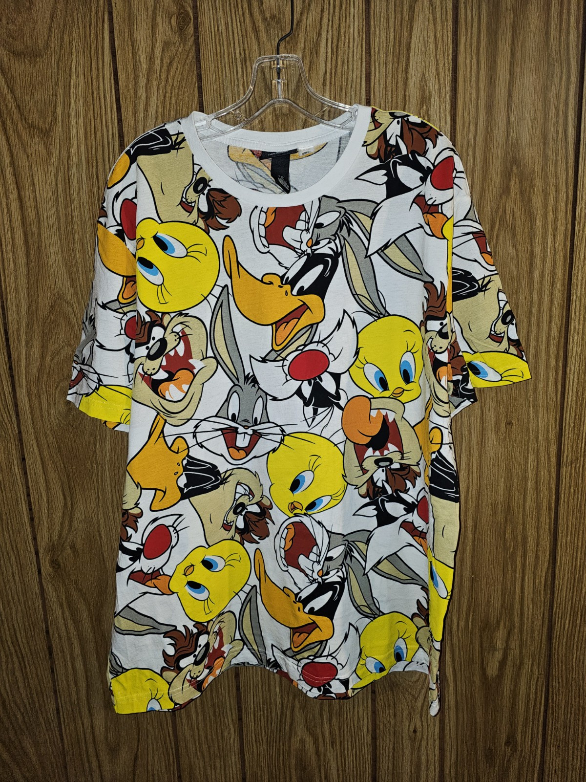 Warner Bros Looney Tunes HM XL Mens Graphic Tee All Over Print