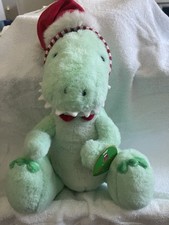 FAO SCHWARZ Plush T-Rex Dinosaur Stuffed Animal 14  Limited Edition NWT