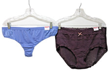 2 Pairs CACIQUE Size 18/20 Panties Sweet  Sassy High-Leg Brief  No-Show Thong