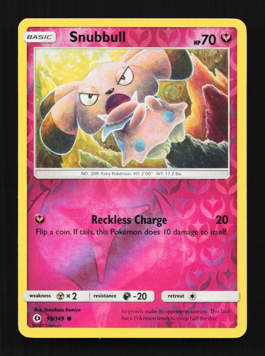 Snubbull Reverse 90/149 Sun & Moon English Pokemon Card TCG