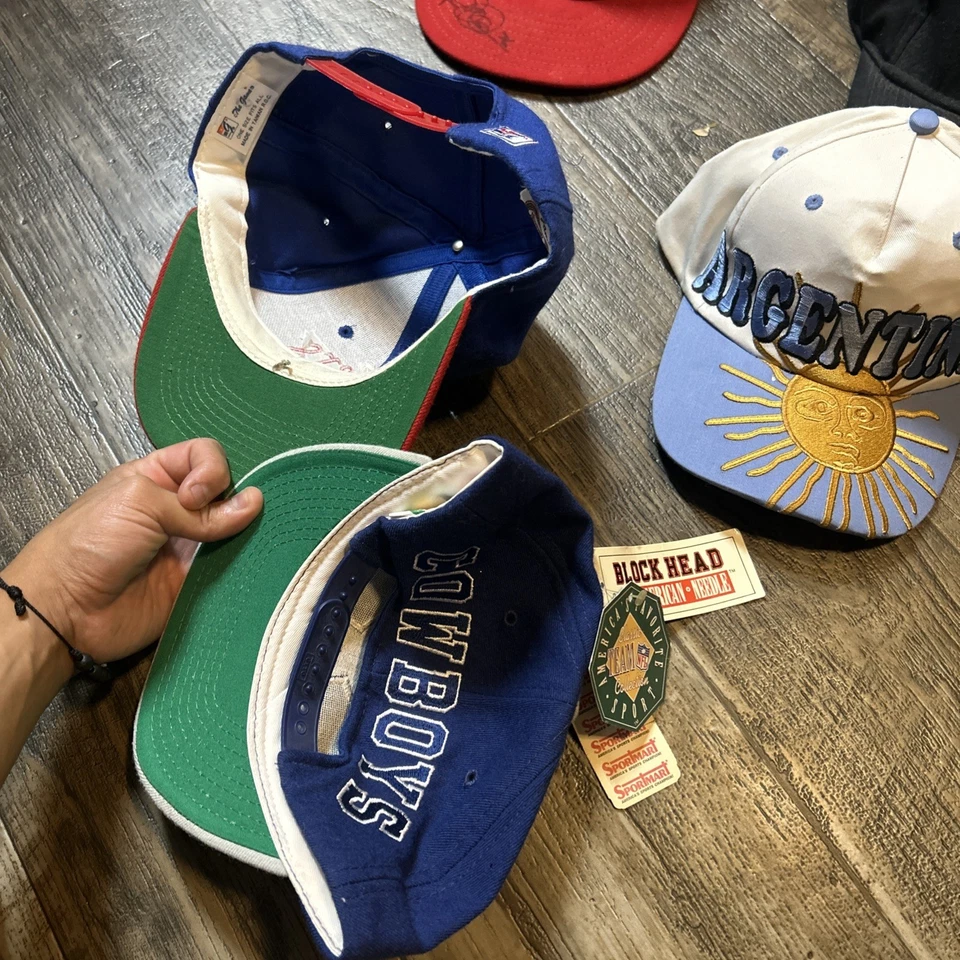 Лот из 9 винтажных бейсболок спортивные специальности американская игла спортивные смешанные - Изображение 3 из 4