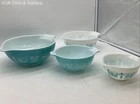 Vintage Pyrex Amish Butterprint 4 Piece Cinderella Mixing Bowl Set 441-444