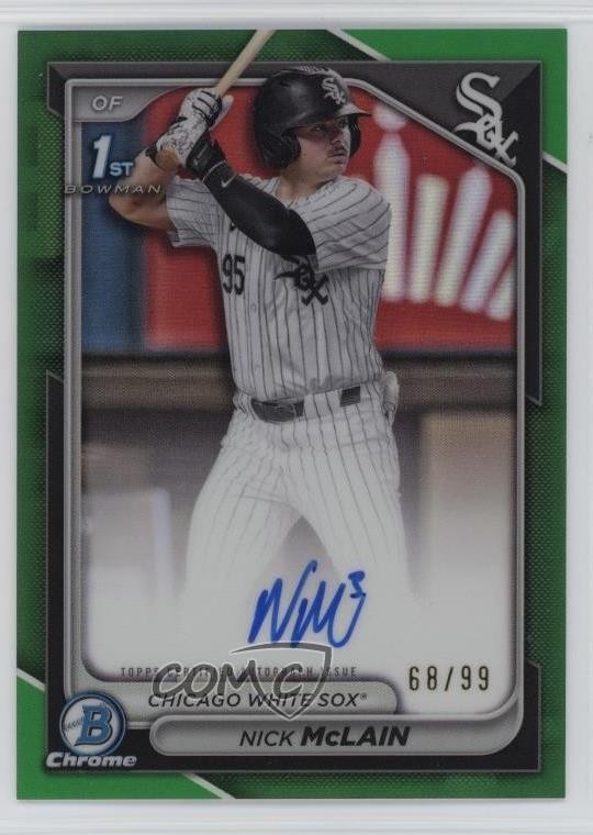 2024 Bowman Draft Chrome Prospect Green Refractor 68/99 Nick McLain #CPA-NM Auto
