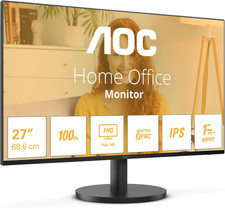 AOC 27B3HA2 - 27 Inch FHD Monitor, 100Hz, IPS, 1Ms, Flickerfree, Speakers, 3 Sid