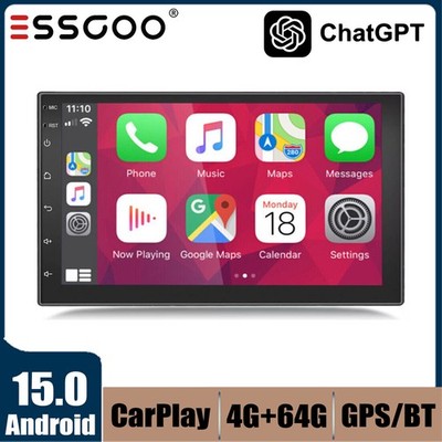 Chatgpt AI Double 2 Din Apple Carplay Car Stereo Radio Bluetooth Touch Screen