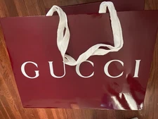 Gucci Authentic Large Shopping Gift Luxury Bag Red 18.75" x 14.5" x 6.75"