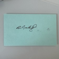 Ron Nischwitz Autographed Signed Index Card Detroit Tigers Ohio State Buckeyes