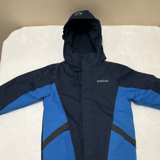 ENDRAD Kids Ski Jacket Hooded Insulated Colorblock Navy Blue Size 7-8