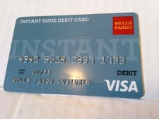 Wells Fargo Instant Issue Debit Visa Card 2023