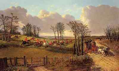 Herring Sr John Frederick A Hunting Scene With A Coach And Four On The Open Road