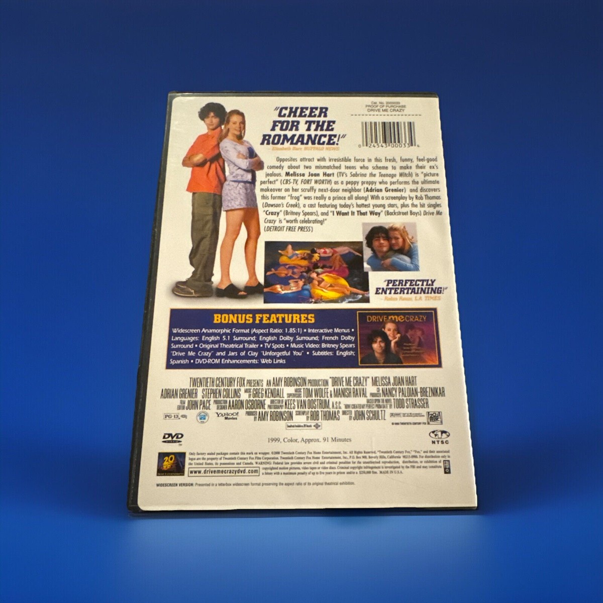 Drive Me Crazy (DVD, 2000) Melissa Joan Hart, Adrian Grenier