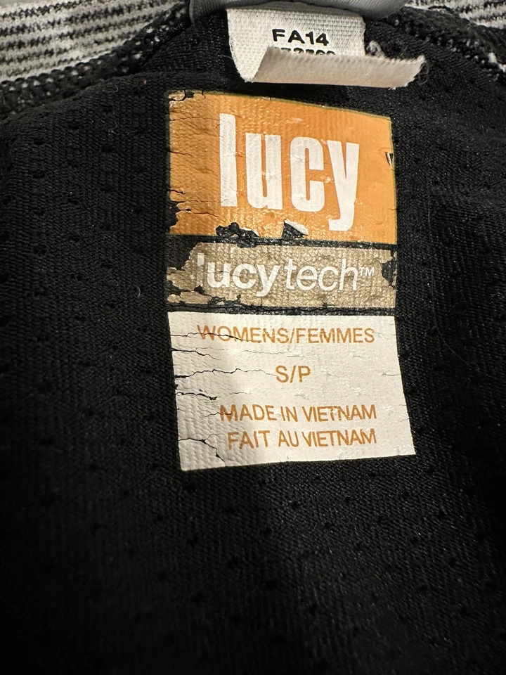 LUCY Tech Purple Grey Shirt Yoga Run Long Sleeve  Ruching Keyhole Vent🌸SMALL - Image 4 of 4