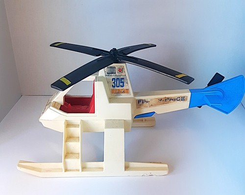 1974 Fisher Price Adventure People 305 Air Sea Rescue Copter Helicopter Toy - Picture 2 of 9