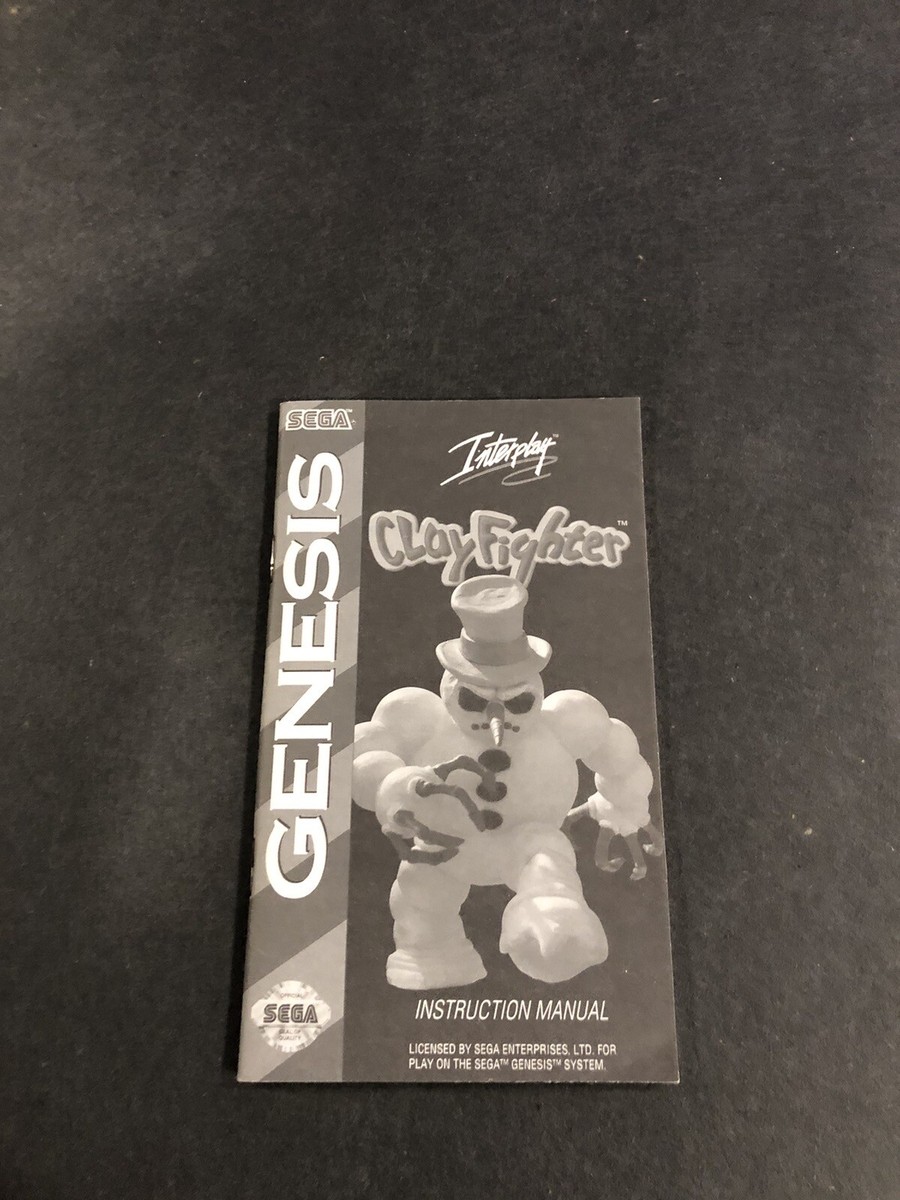 clay fighter sega genesis manual | eBay