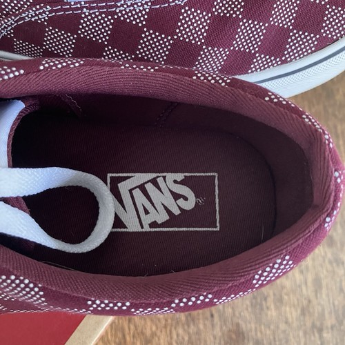 Einmal getragen ~ neu aussehen ~ Vans "Doheny" Checker Dot Port Royal weiß Herren 9,5 Schuhe - Bild 5 von 11