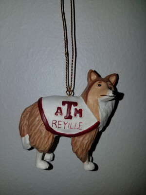 TEXAS A&M AGGIES  MASCOT ORNAMENT NEW IN PACKAGE MIRROR CHRISTMAS NCAA