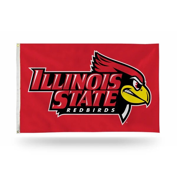 Illinois State Redbirds Red Background Team Logo Flag 3x5 FT Banner