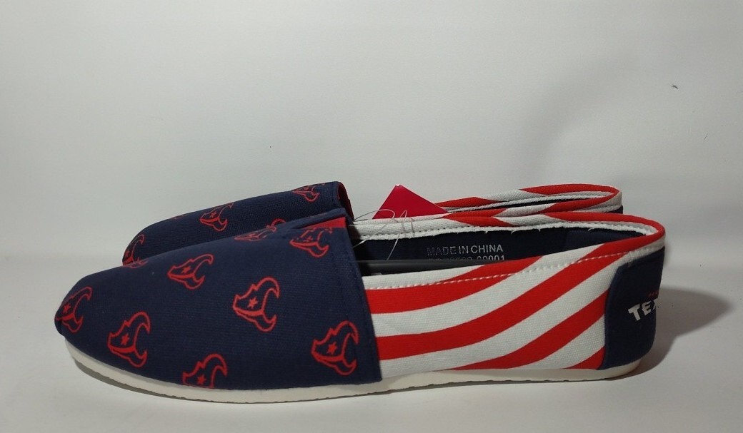 SAOLA Coppia di pantofole FOCO NFL Houston Texans taglia small slip on suola rigida