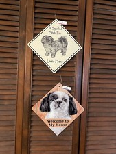 KC Creations Metal Shih tzu dog signs Spoiled Welcome CHOICE