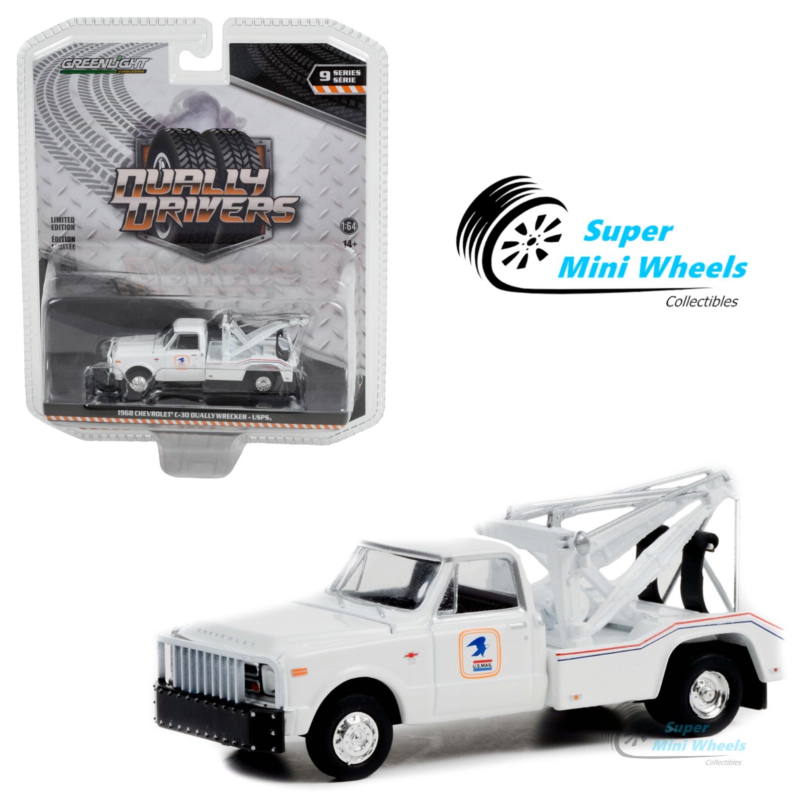 Greenlight 1:64 - 1968 Chevrolet C-30 Dually Wrecker - USPS | eBay