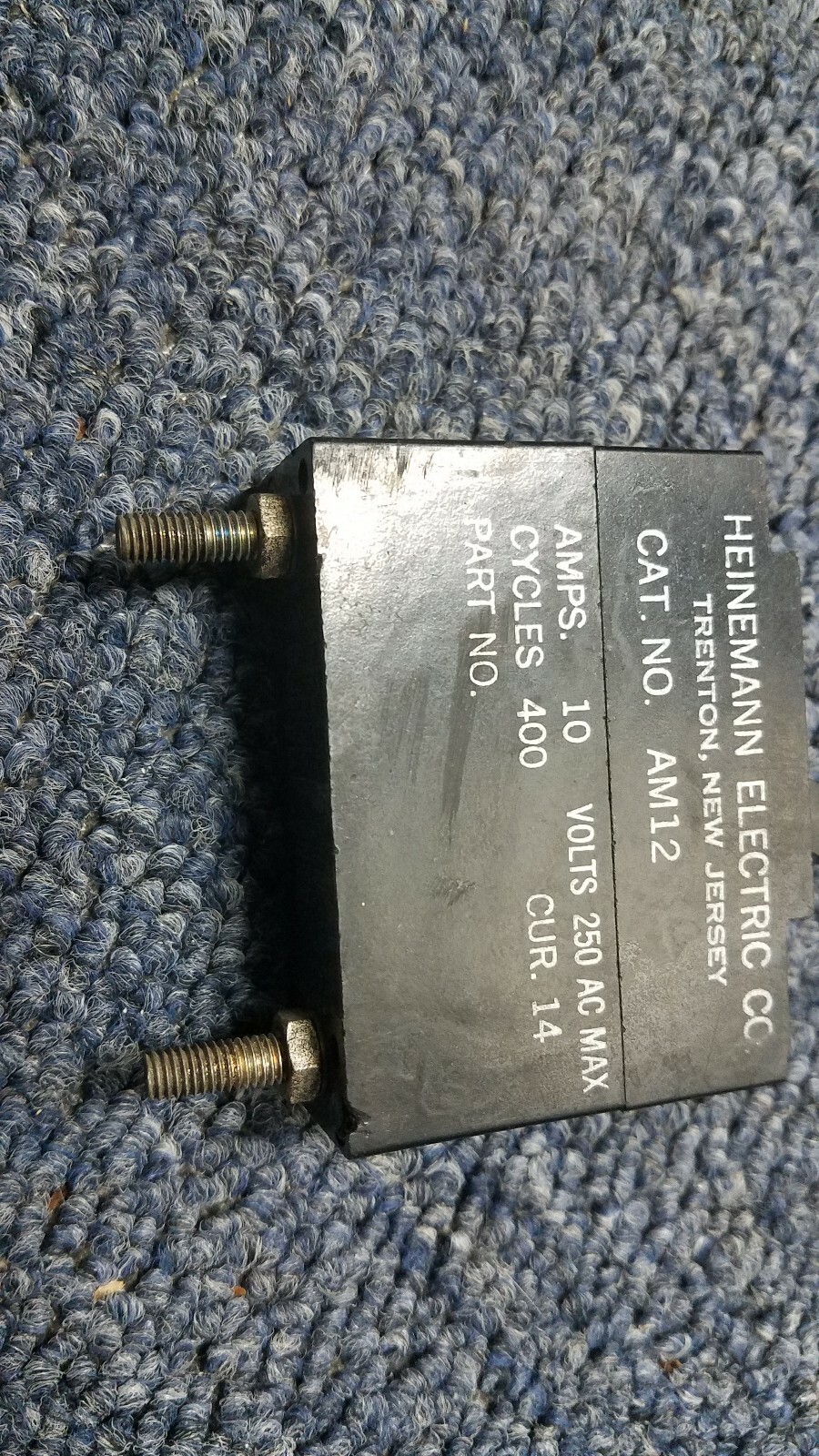 Heinemann Electric Co AM12MG6 Circuit Breaker 10A 250V OLD STOCK eBay