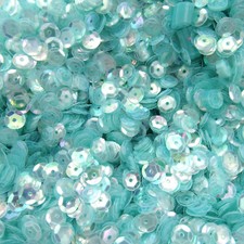 Sequins Light Aqua Blue Iris 8mm Round Cup 400 pcs / 4,000 pcs Loose HQ