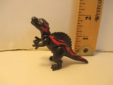 Playmobil AYUMA ALMA ANIMAL PEQUEÑO DINOSAURIO NEGRO Y ROSA con cabeza móvil + patas