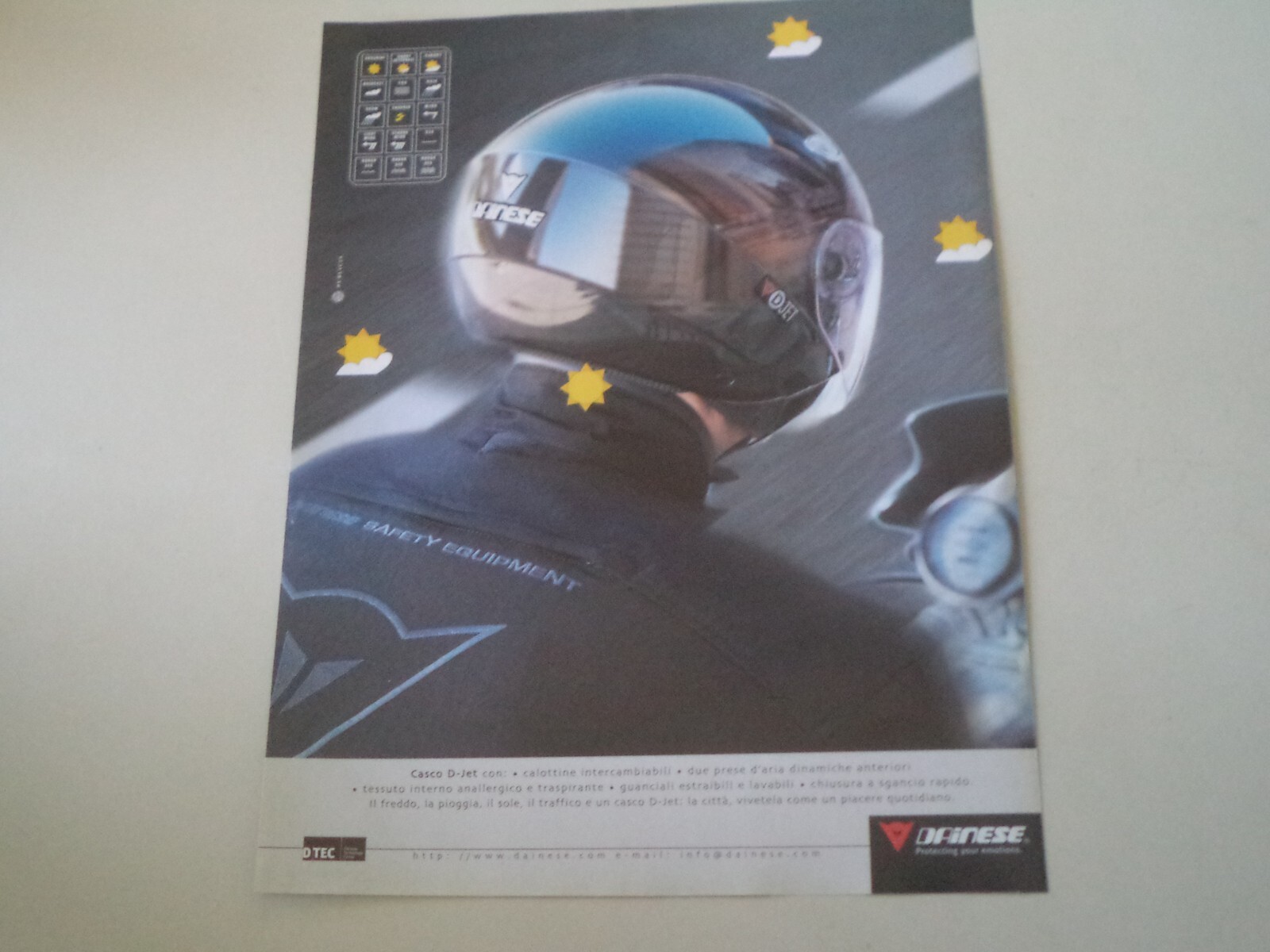 advertising Pubblicità 2001 CASCO HELMET DAINESE D-JET