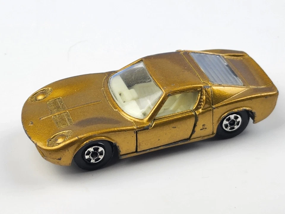 Caja de cerillas Lesney Superfast No. de colección Lamborghini Miura 33 dorado excelente estado Foto 3 de 4