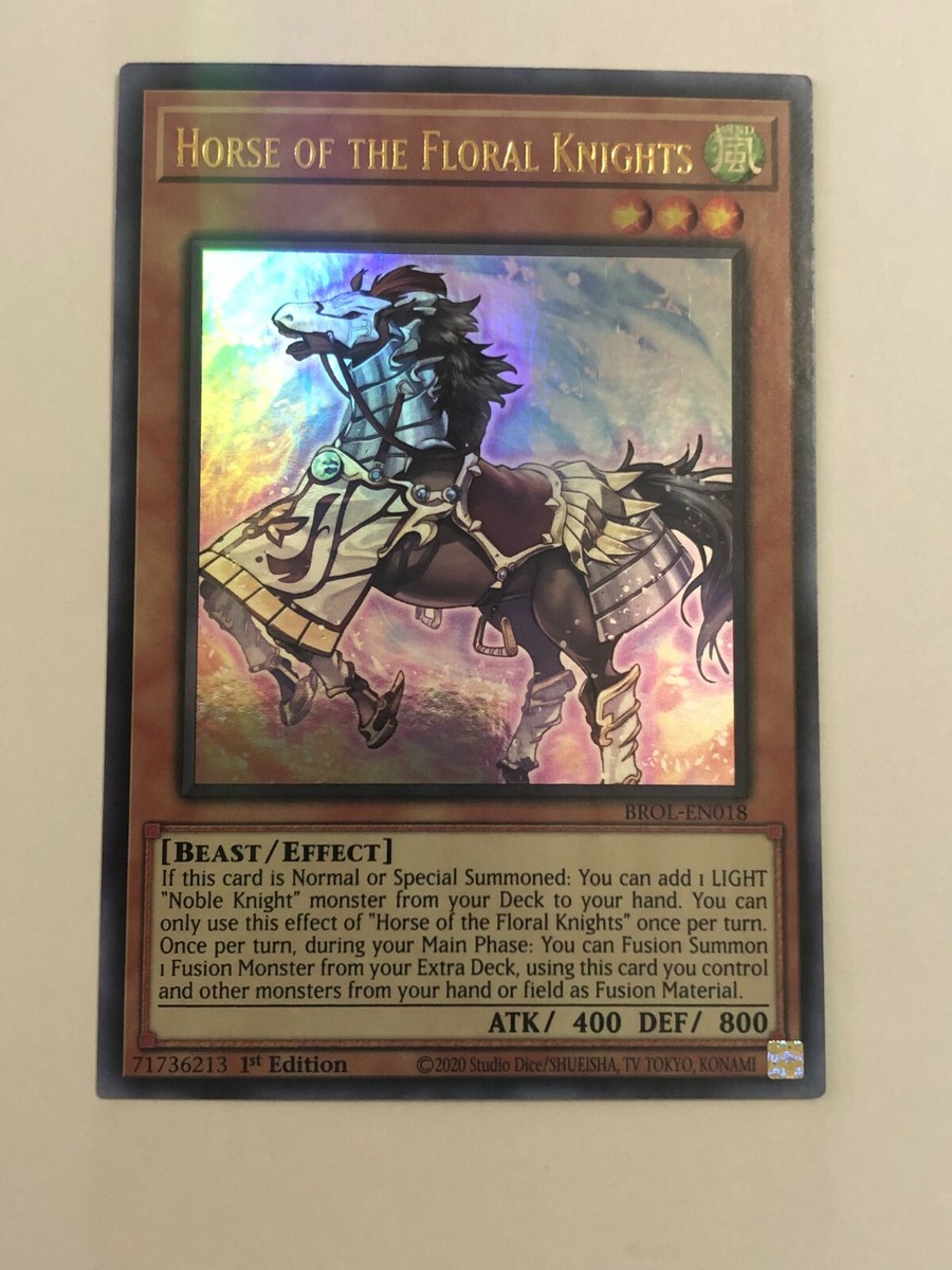 Yugioh card 1st Edition BROL-EN018 Horse of the Floral Knights Near Mint Yugioh card 1st Edition BROL-EN018 Horse of the Floral Knights Near Mint