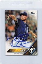 2016 Topps #473 Robbie Erlin Padres Signed Auto *J4535