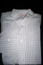 NWT 50 DOCKERS Soft No Wrinkle Long Sleeve Shirt Buttondown-tan plaid-large