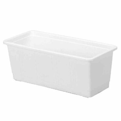 Thermo geli Plastic BLUMENKASTEN ,,Standard'' 80cm Weiss Blumentopf Planzen