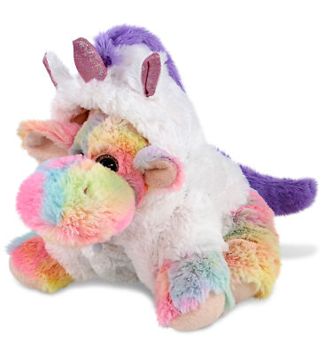 PLUSH UNICORN - SUPER-SOFT PLUSH - RAINBOW FLOPPY MOOSE 9''