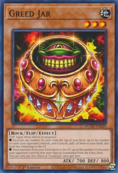 1x Greed Jar - 1st Edition NM Eng YuGiOh - Duelist Nexus