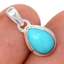 Natural Kingman Turquoise 925 Sterling Silver Pendants Jewelry CP74751