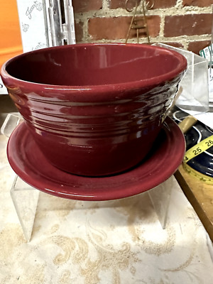 fiesta Retired Color - CINNABAR FLOWER POT WITH BASE - first quality - NO BOX
